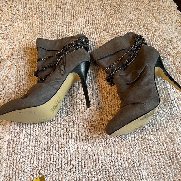 High heel fabric material high heel boots - Picture 5 of 7